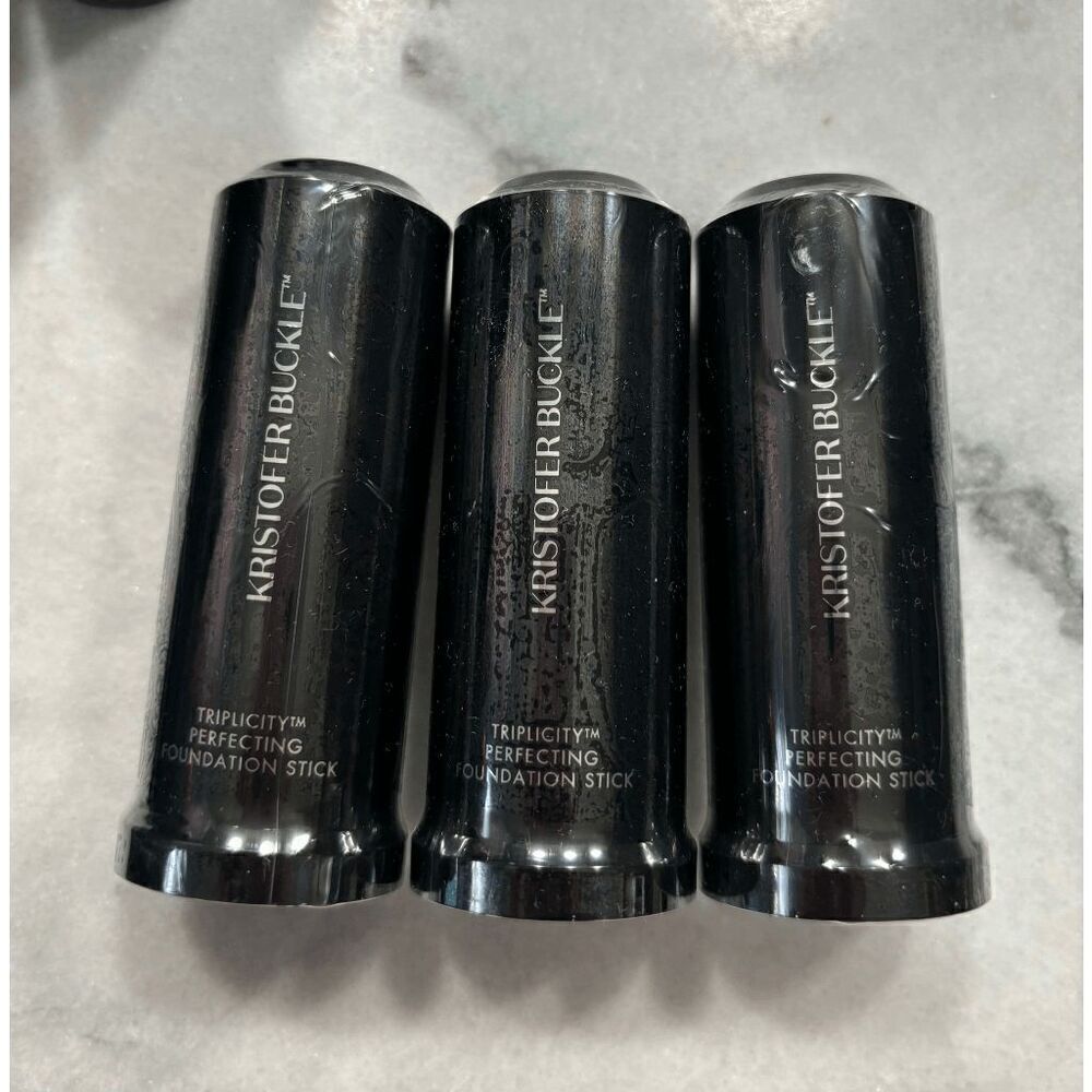 Kristofer Buckle Perfecting Foundation Stick in Medium Cool Lot of 3
